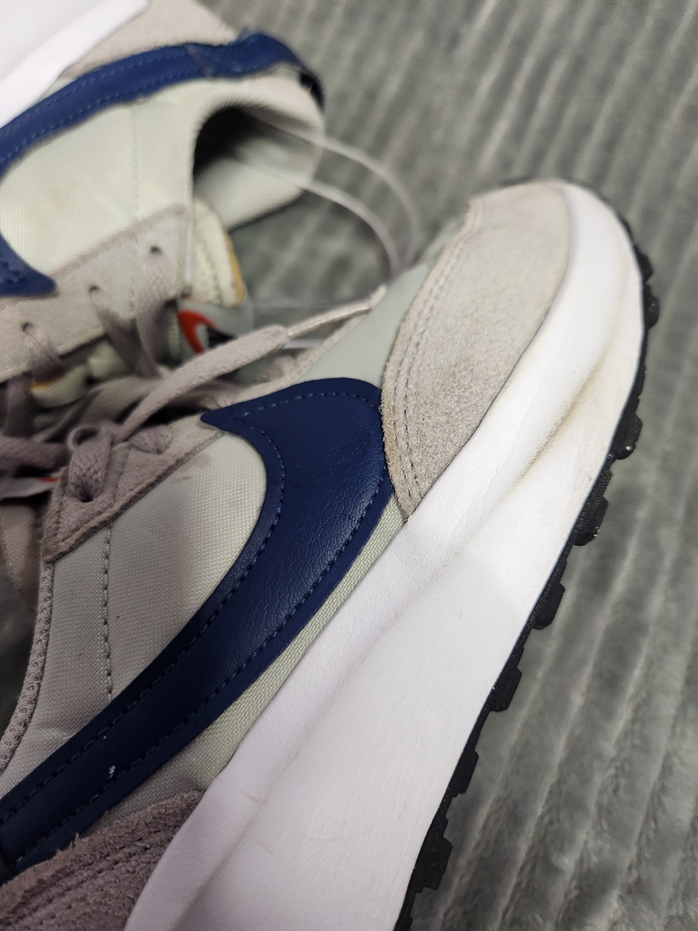 Nike Waffle Debut Size 6.5 Womens Lt. Silver Valerian Blue Shoes - Picture 7 of 13